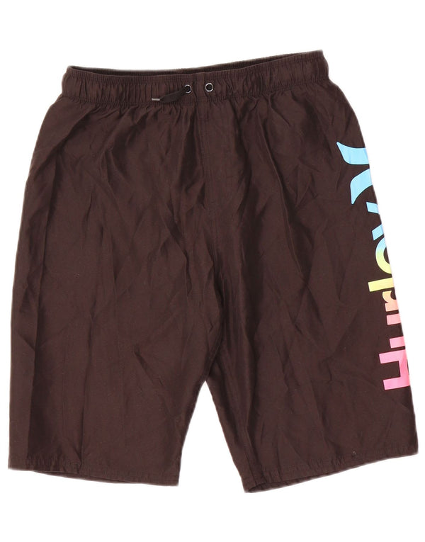 Shorts de natação Hurley Boys Graphic 13-14 anos XL marrom poliéster