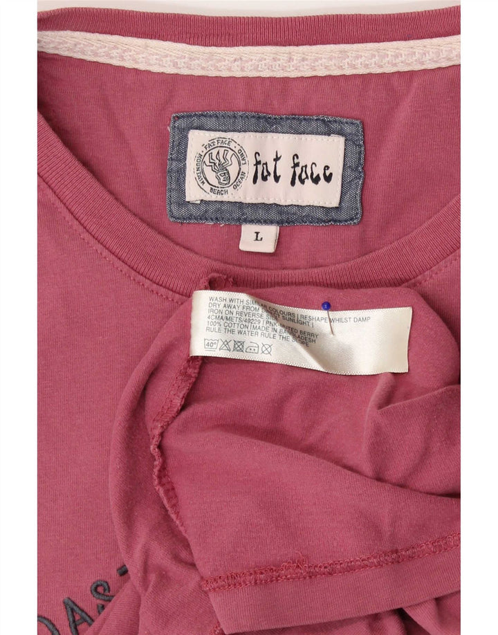 Camiseta gráfica masculina Fat Face Top grande de algodão vermelho