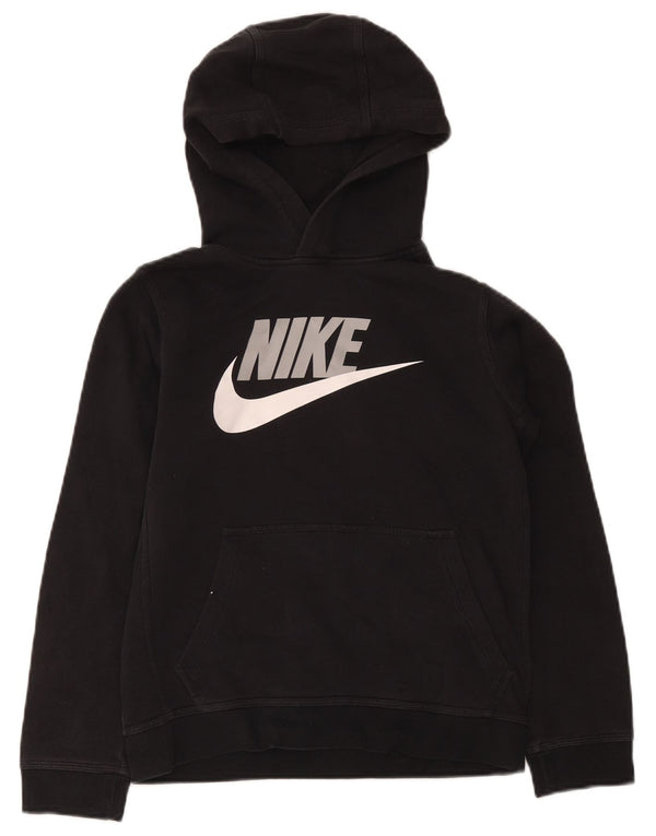 Suéter com capuz Nike Boys Graphic Standard Fit 12-13 anos grande algodão preto