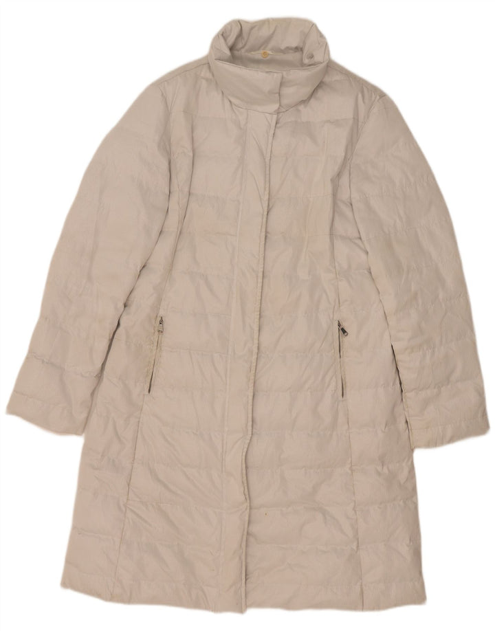 Casaco acolchoado feminino Marella UK 12 poliéster branco médio