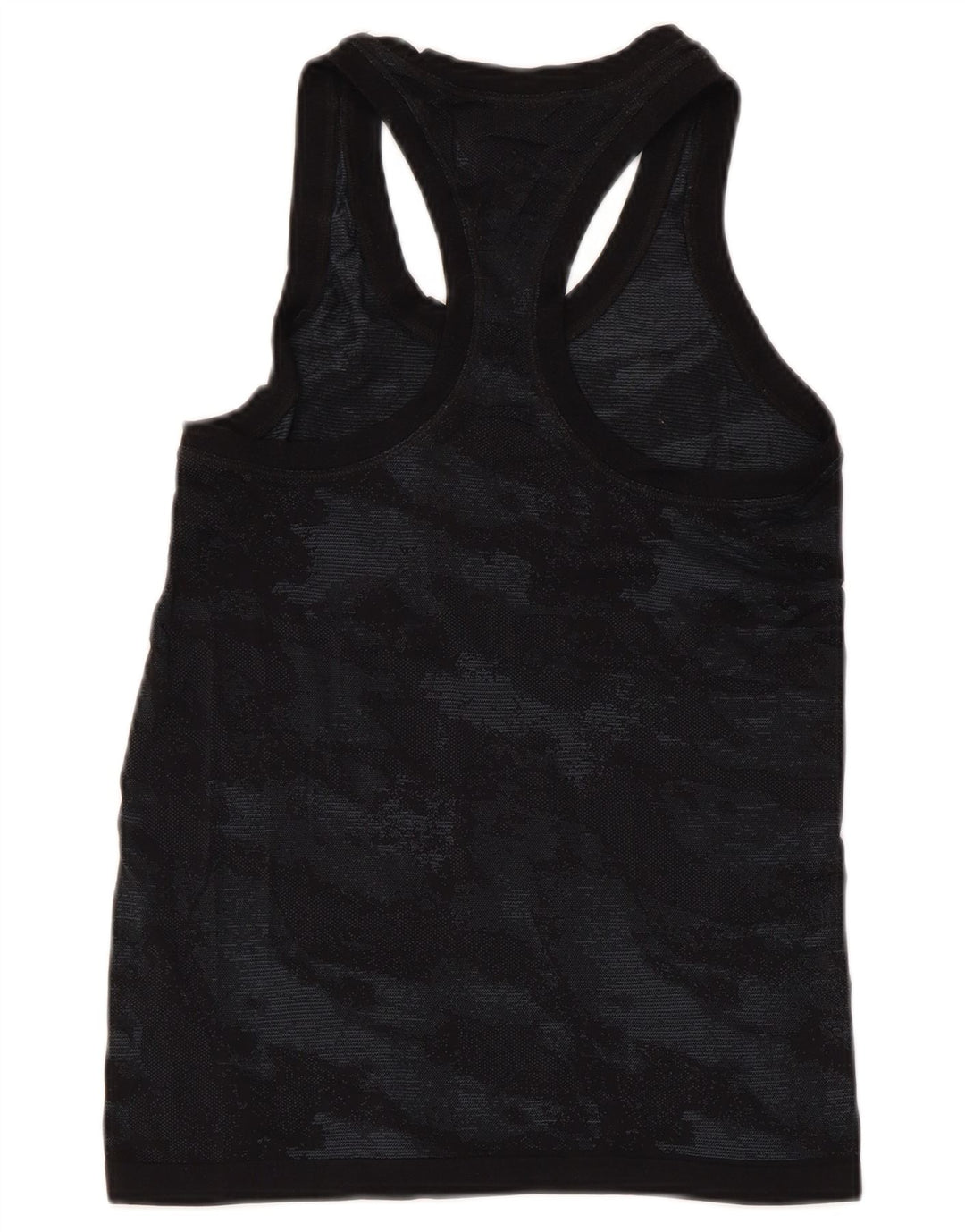 Colete feminino ATHLETA UK 8 pequeno preto camuflado nylon