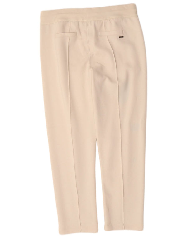 Hugo Boss Mens Slim Calça Casual Grande W36 L30 Algodão Bege