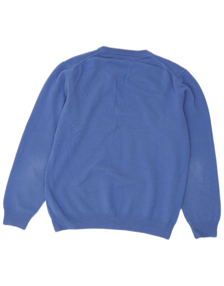 Suéter masculino GANT com gola redonda, grande lã azul
