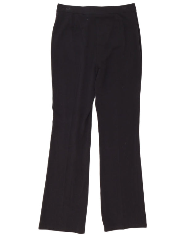 Calça feminina reta casual Marks & Spencer Reino Unido 10 pequena W27 L32 preta