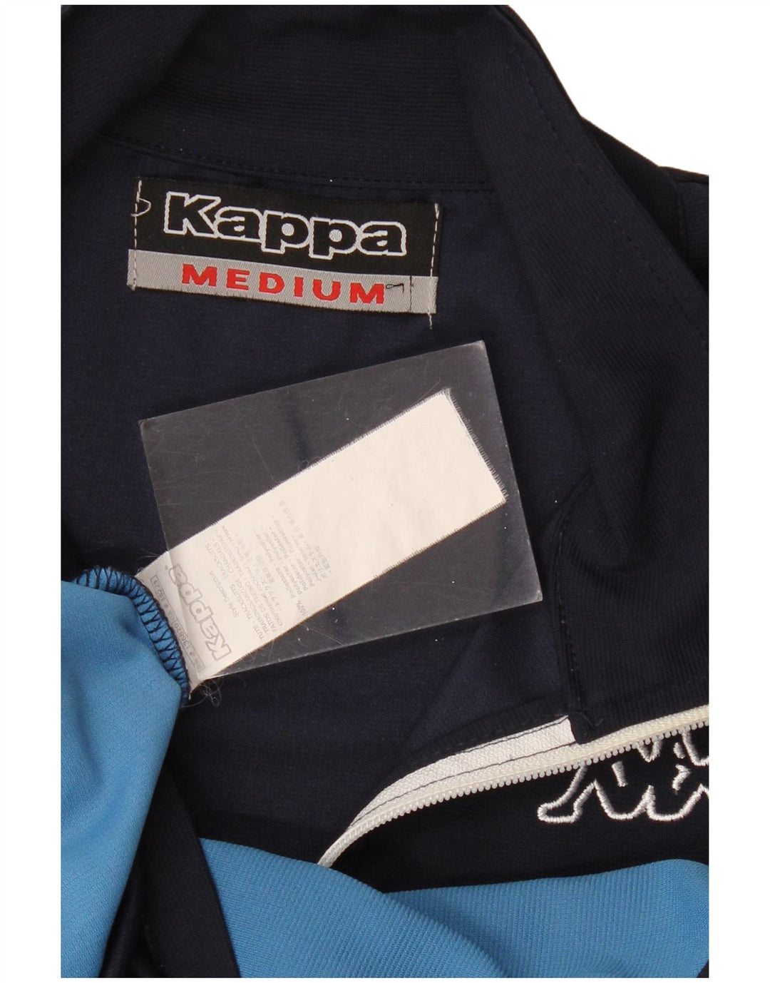 Jaqueta feminina KAPPA com top de treino UK 14 médio azul marinho colorblock