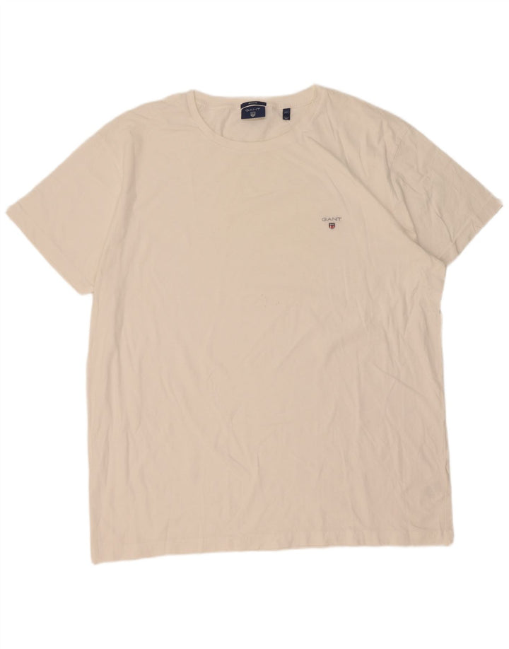 Camiseta masculina Gant Regular Fit Top 3XL algodão branco