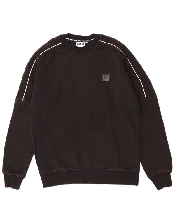 Fila Mens Loose Fit Moletom Jumper XS Preto Listrado