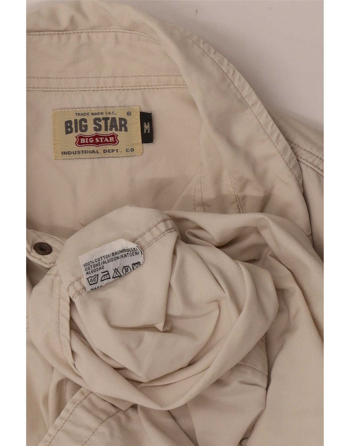 Camisa ocidental masculina Big Star algodão bege médio
