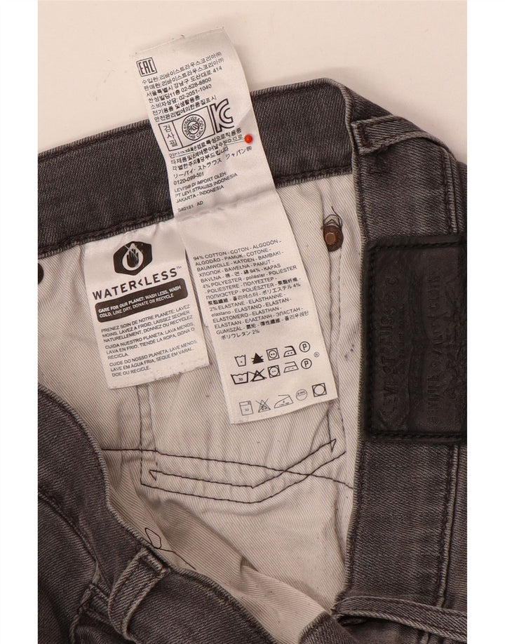 Jeans retos masculinos Levi's W34 L30 algodão cinza