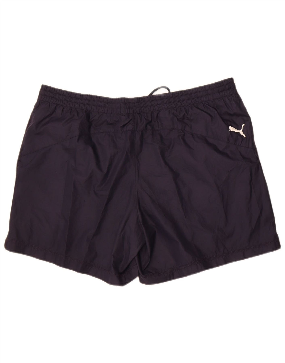 Shorts de natação masculinos Puma Graphic grande poliéster colorblock azul marinho