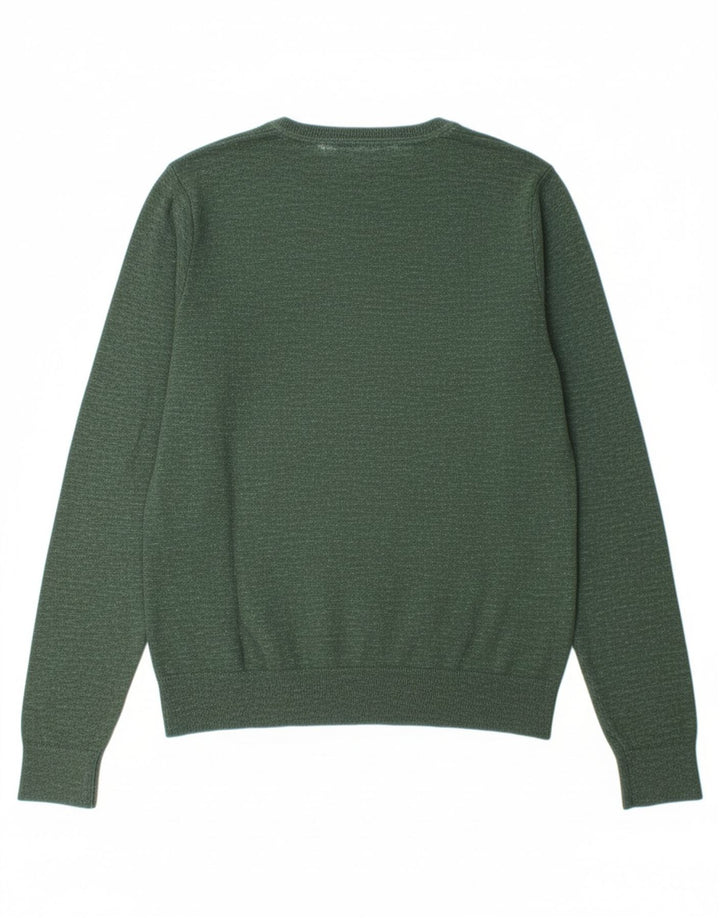 Suéter masculino TOMMY HILFIGER com gola redonda, algodão verde médio