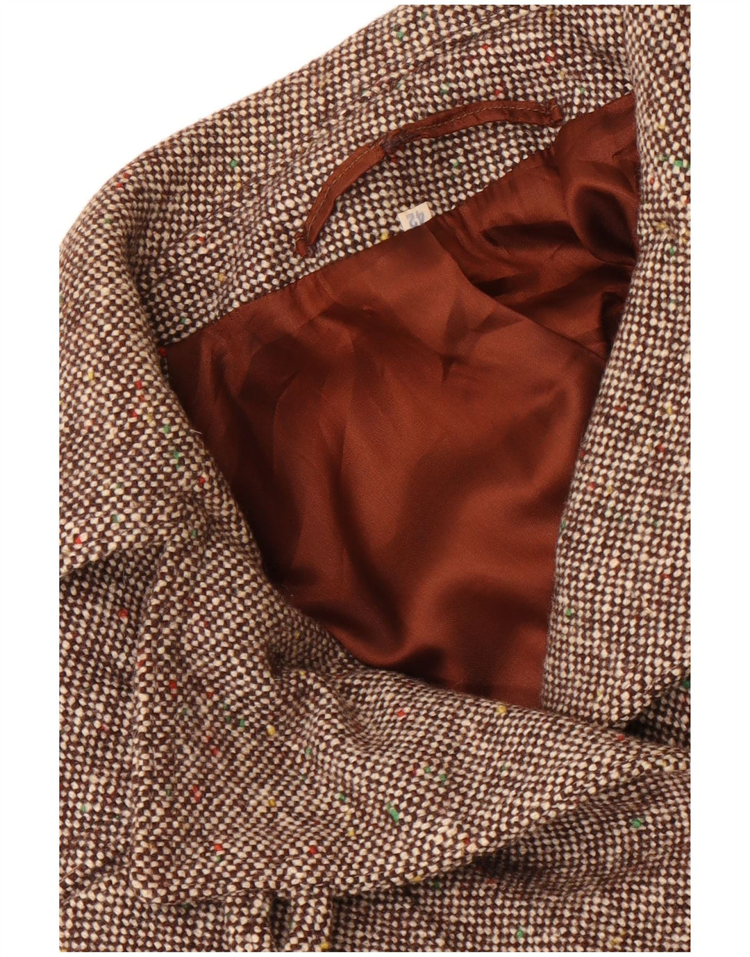 Sobretudo feminino vintage IT 42 marrom médio manchado