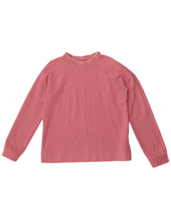 Crew Clothing moletom feminino Jumper UK 14 grande algodão rosa
