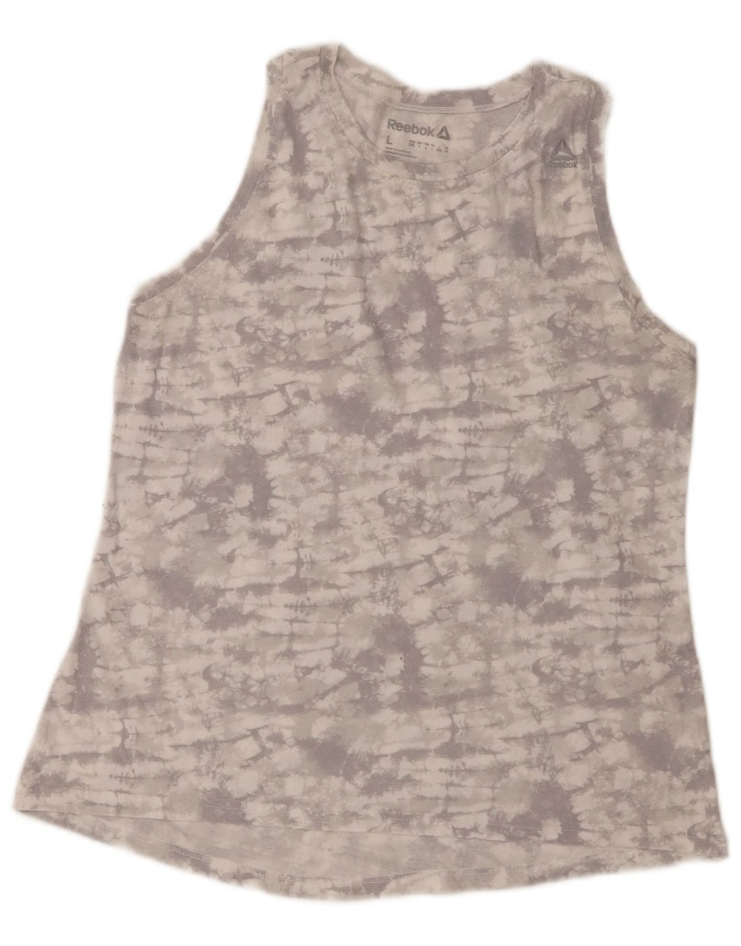 Colete feminino REEBOK UK 14 grande cinza tie-dye