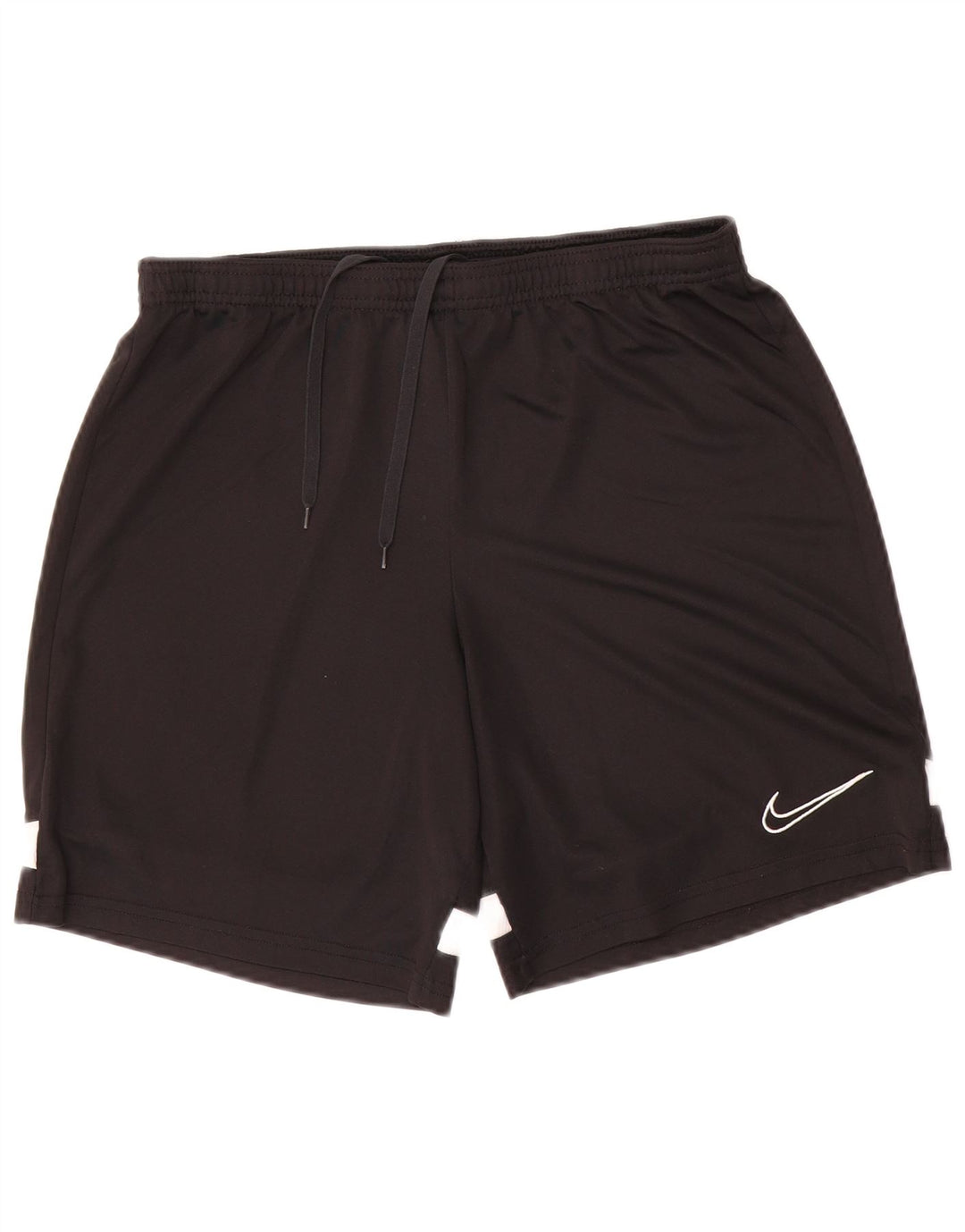 Shorts esportivos masculinos Nike Dri Fit médio preto colorblock poliéster