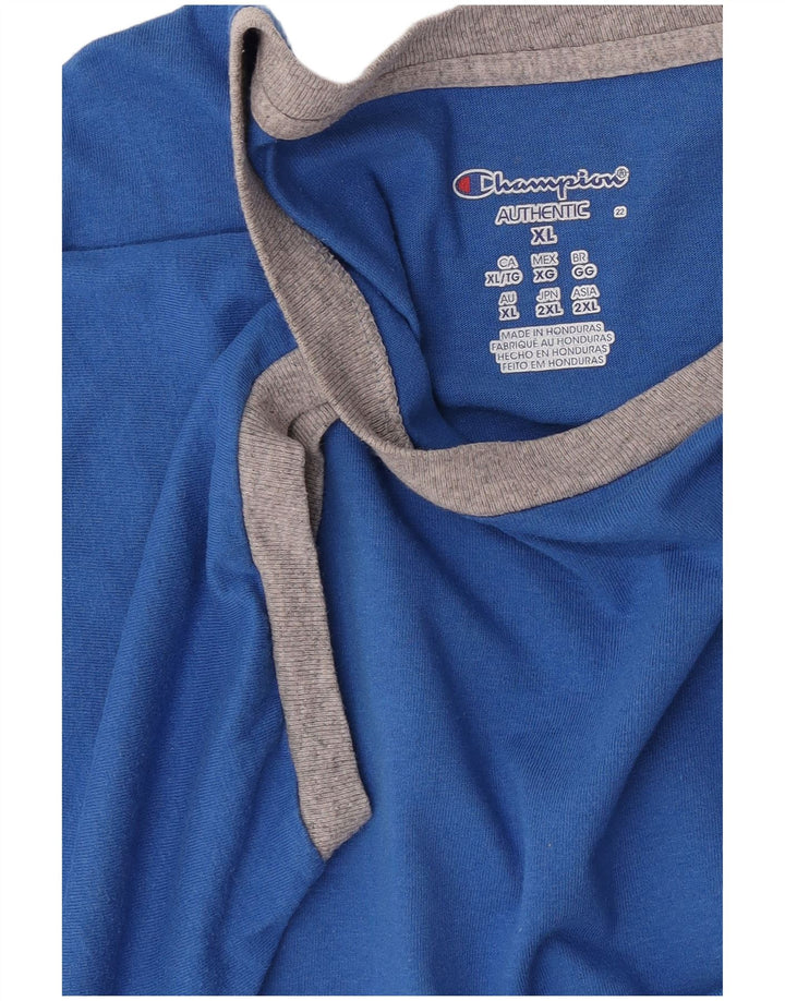 Camiseta masculina Champion Top XL azul colorblock