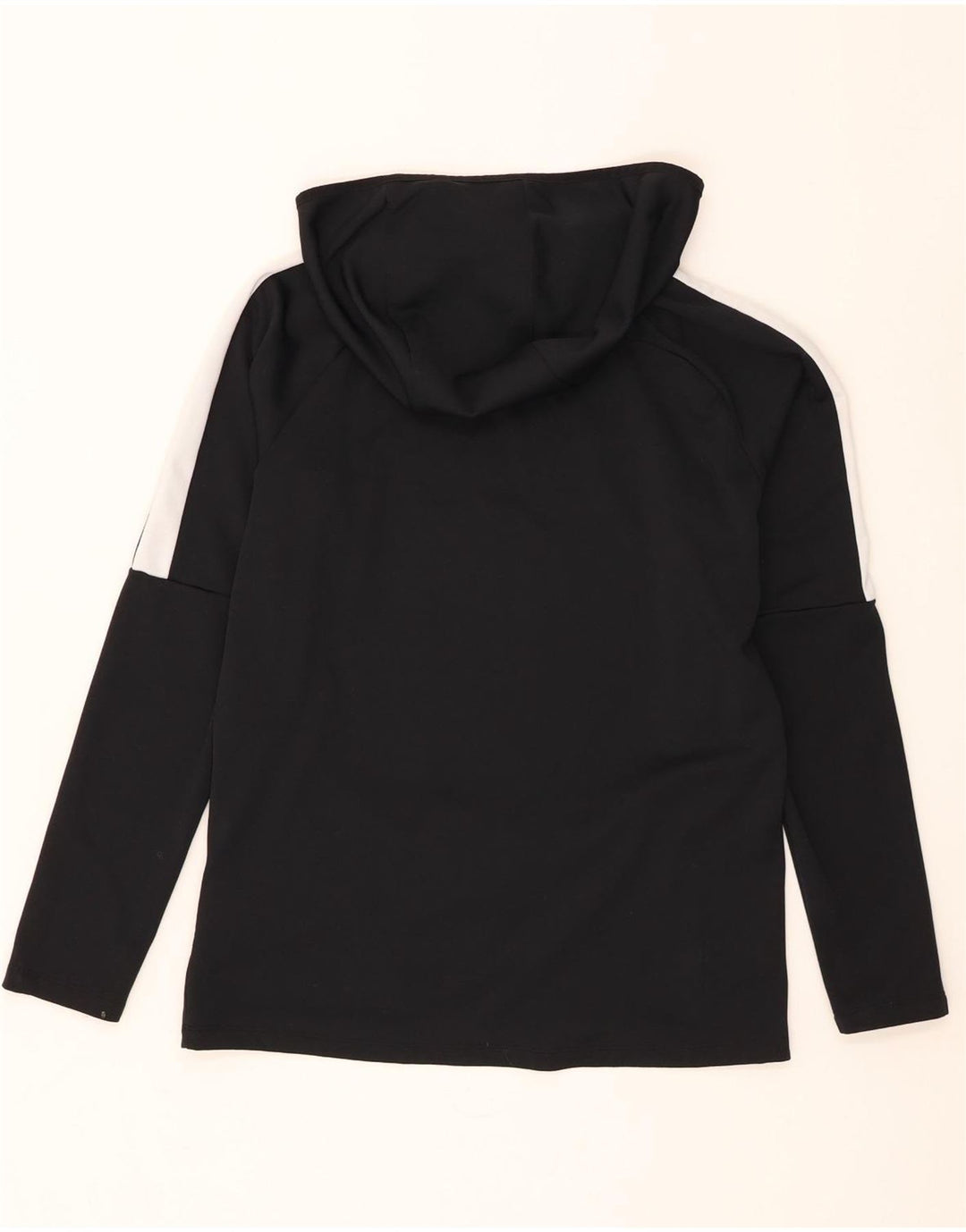 Top Nike masculino Dri Fit com capuz manga comprida médio preto colorblock poliéster