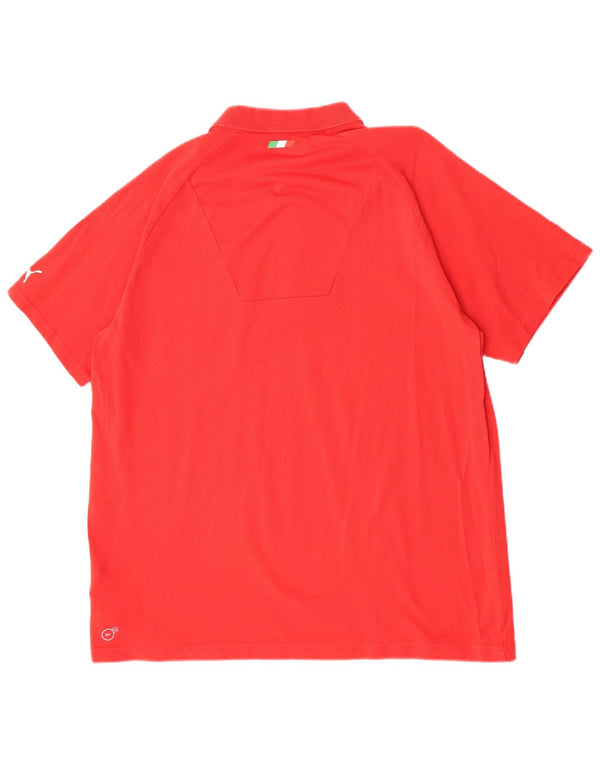 Puma Mens Ferrari Polo Shirt XL Vermelho Algodão