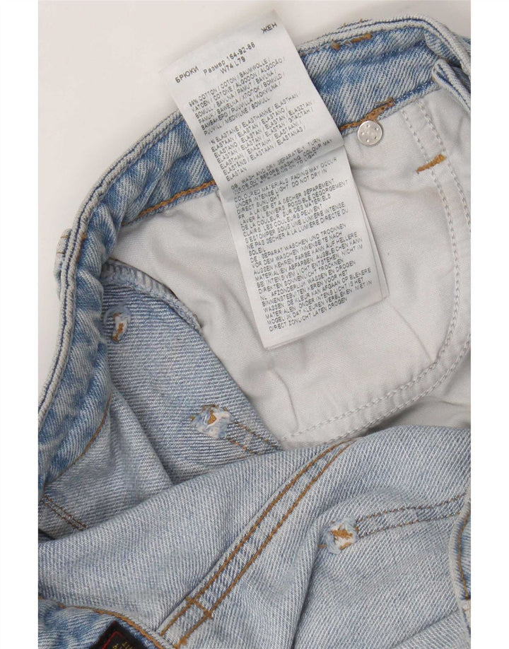 Lee Womens Stella Wide Leg Jeans W29 L31 Azul Algodão
