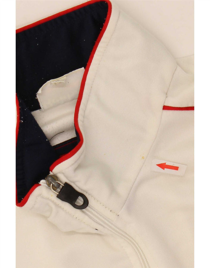 Reebok Mens Tracksuit Top Jacket Grande Branco Colorblock Poliéster