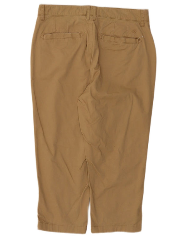 Calça Capri Feminina Fat Face UK 10 Pequena W30 L20 Algodão Bege