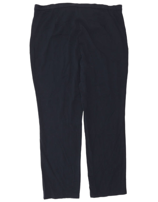 Calça feminina Marks & Spencer Slim Fit UK 18 XL W40 L23 Azul marinho