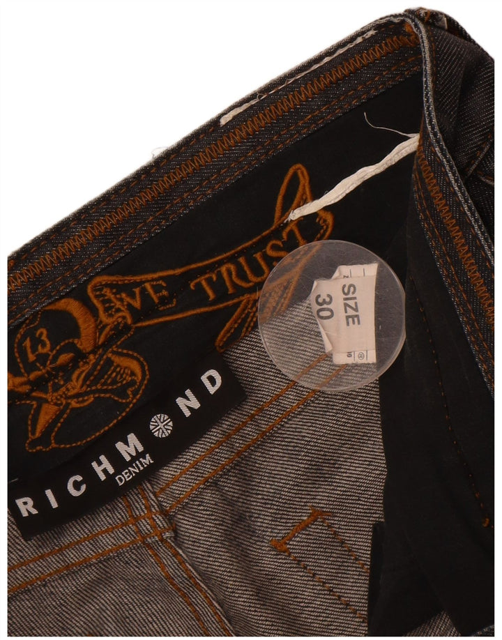 RICHMOND Jeans masculino reto W30 L34 cinza