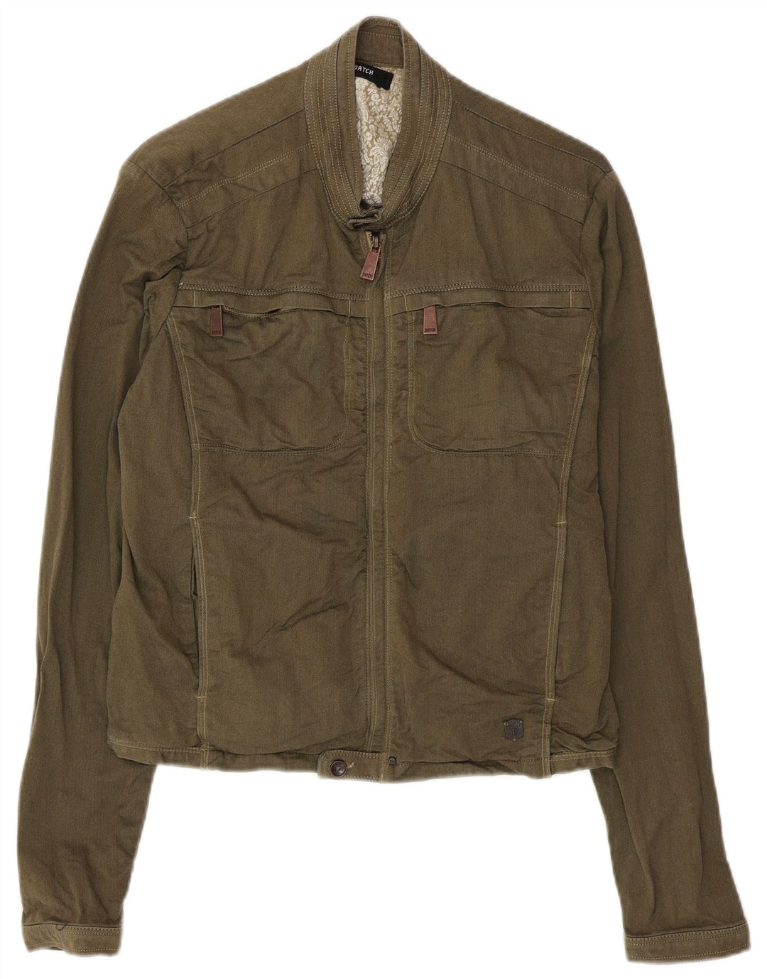 Jaqueta utilitária masculina Datch UK 38 algodão cáqui médio