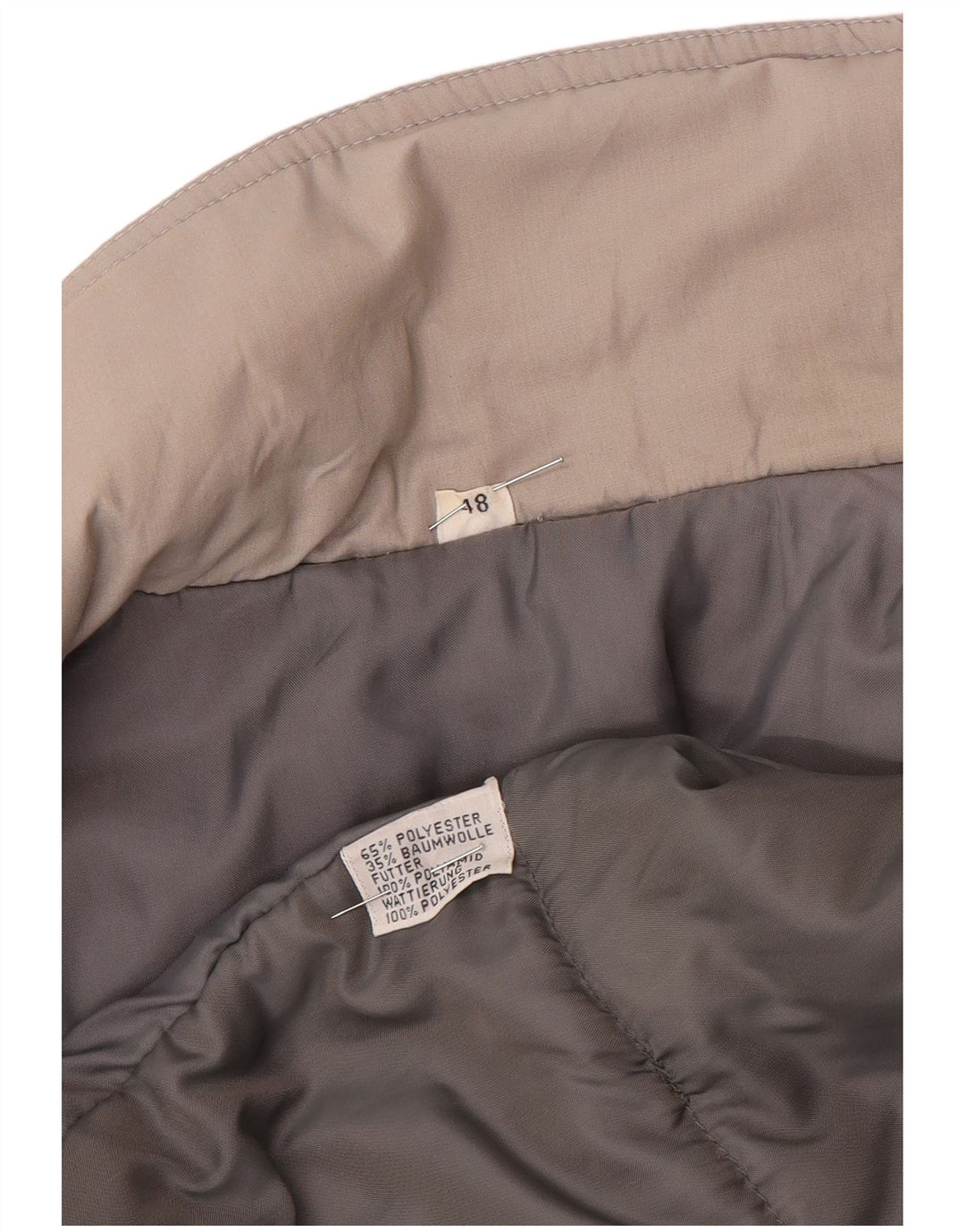Jaqueta corta-vento masculina VINTAGE de ajuste solto IT 48 cinza médio Colourblock