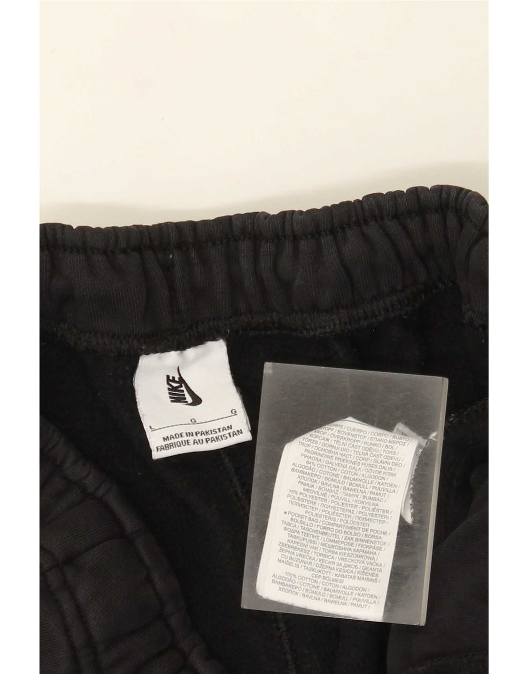 Calça de treino masculina Nike joggers grande algodão preto