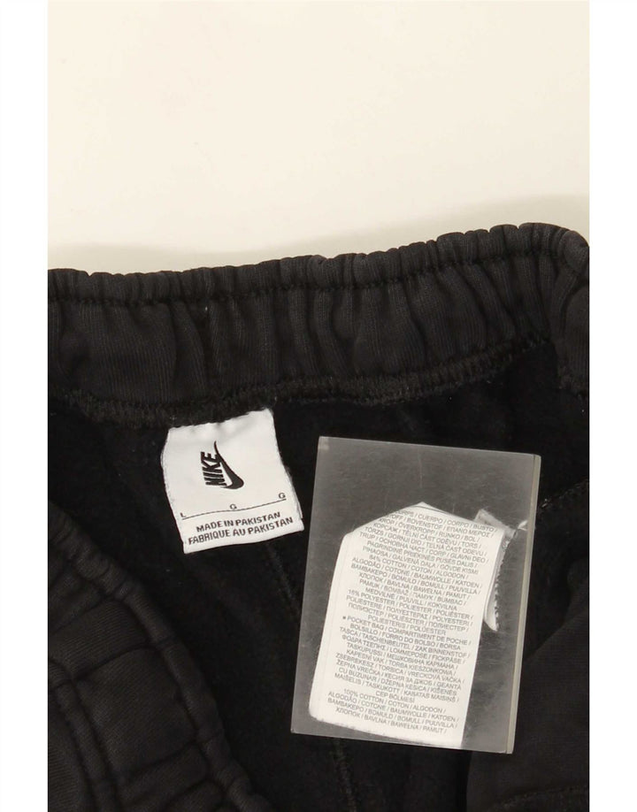 Calça de treino masculina Nike joggers grande algodão preto