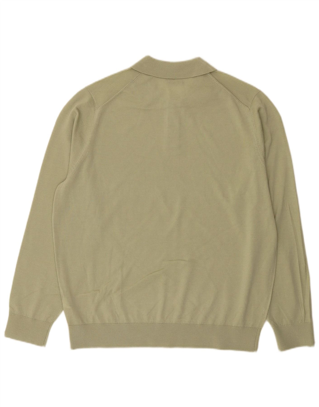 Suéter masculino Massimo Dutti com gola polo e lã verde XL
