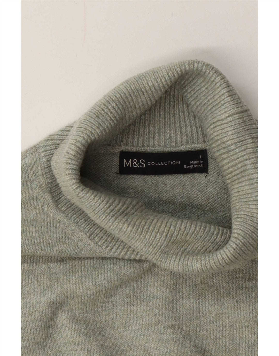 Suéter feminino Marks & Spencer com gola redonda Reino Unido 16 grande verde