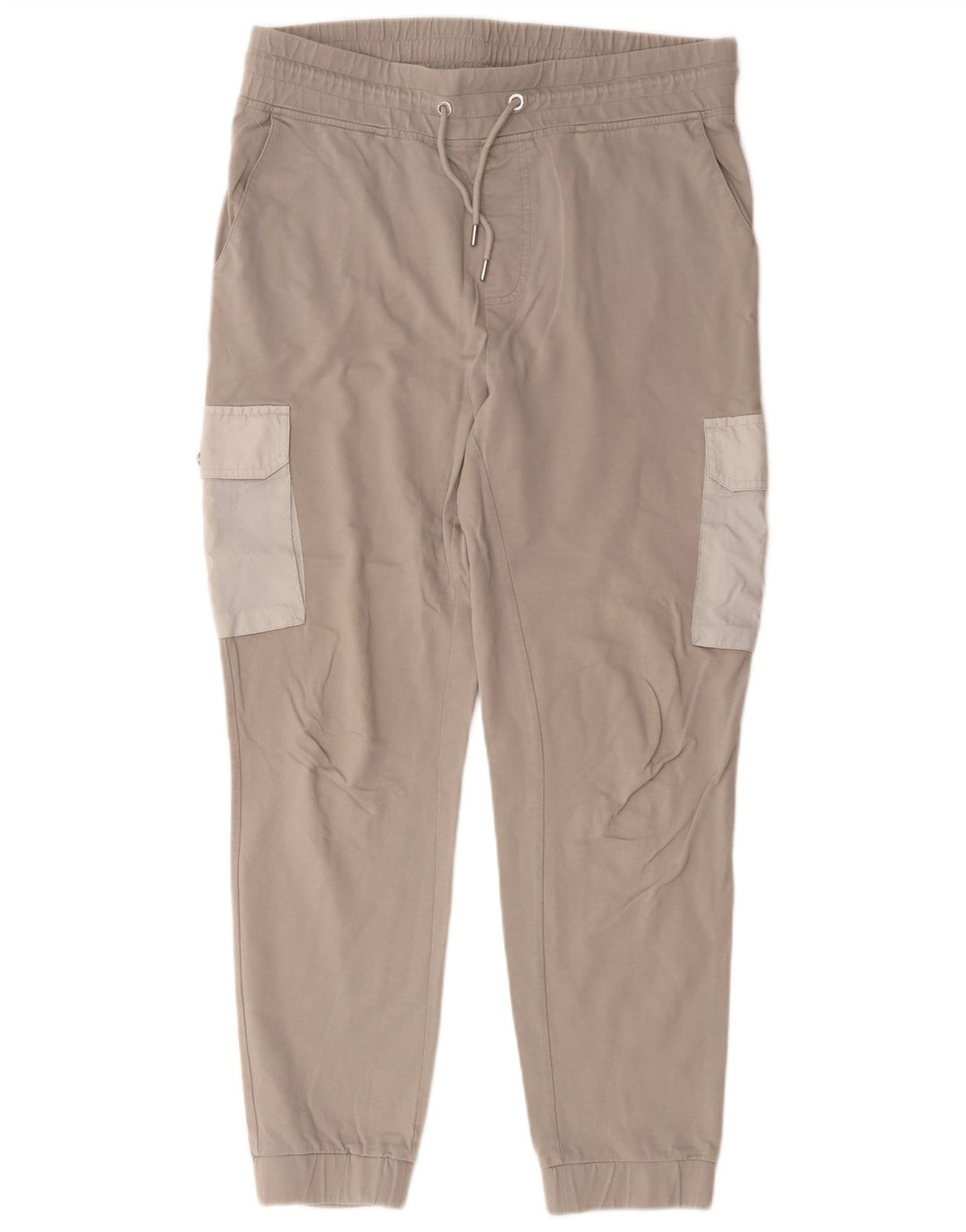 Calça cargo masculina Hugo Boss Joggers cinza médio bloco colorido