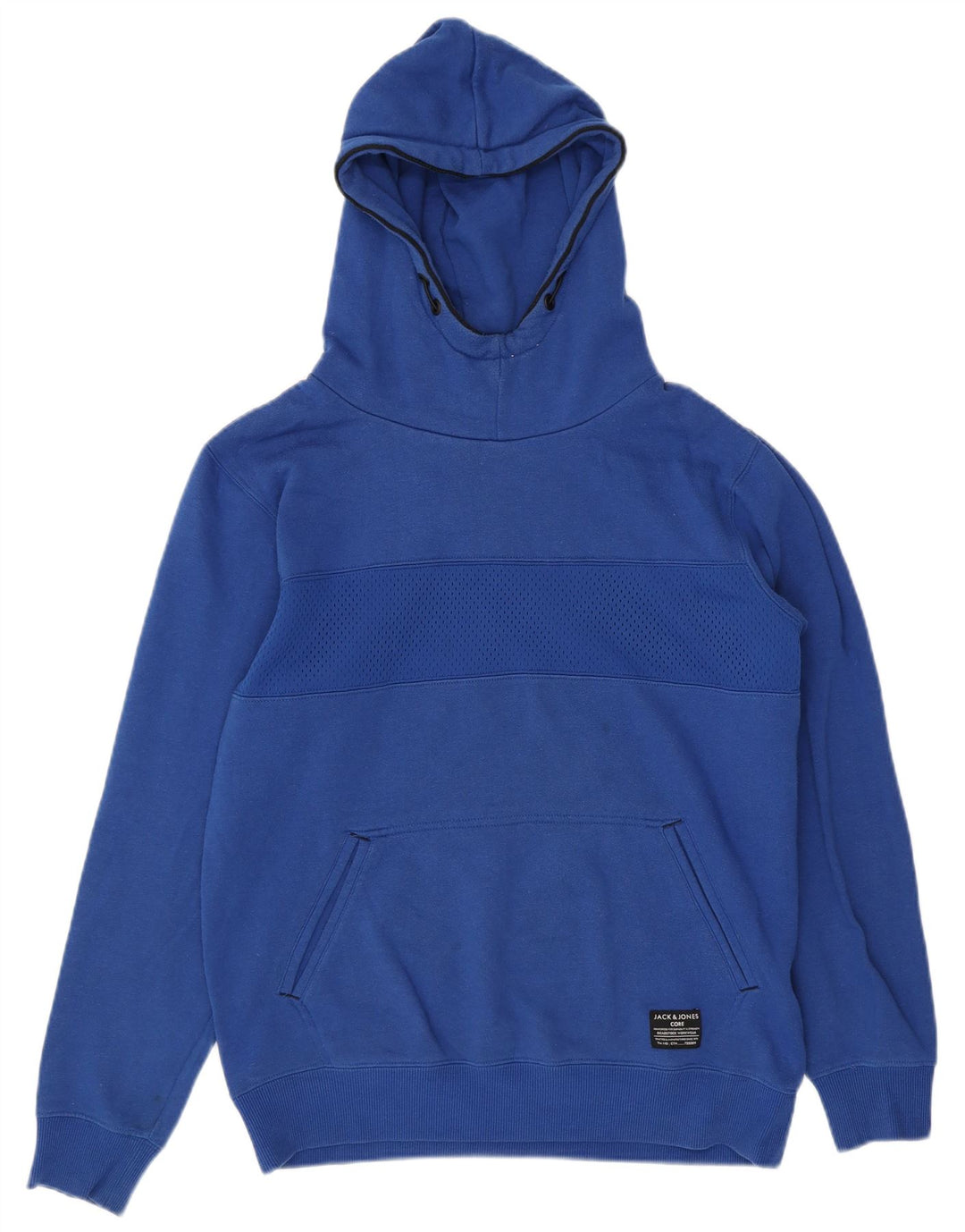 JACK & JONES moletom masculino com capuz azul médio poliéster