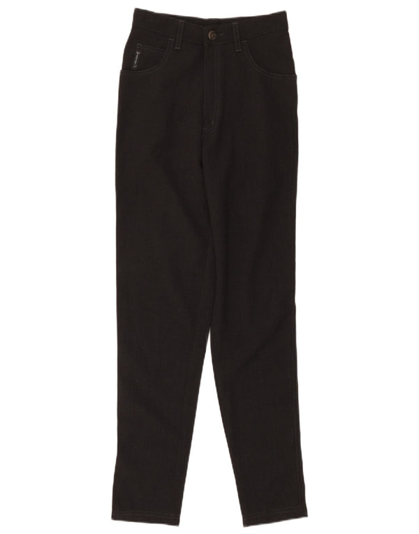 Calça feminina casual slim de cintura alta Armani W26 L28 poliéster preto