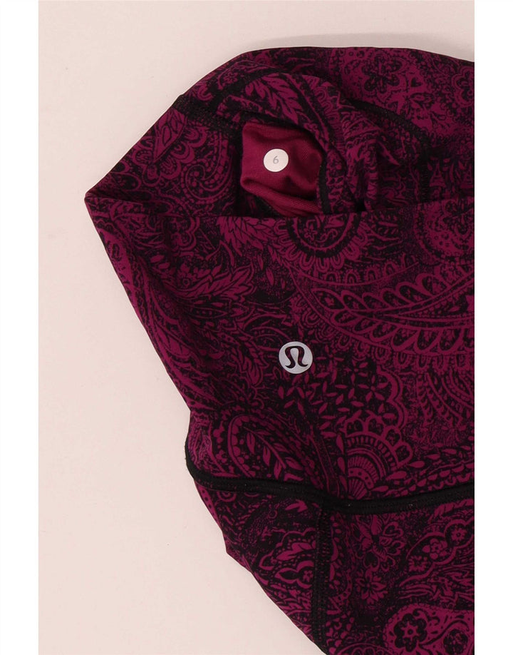 Lululemon Leggings feminino US 6 médio roxo Paisley