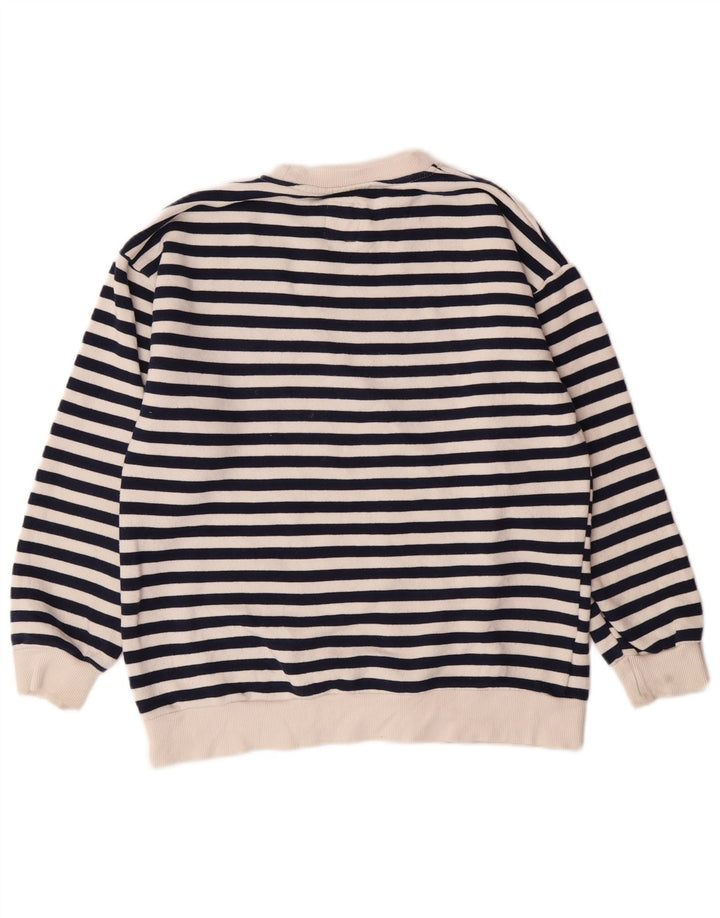 Zara Moletom Jumper Meninas 9-10 Anos Azul Marinho Listrado