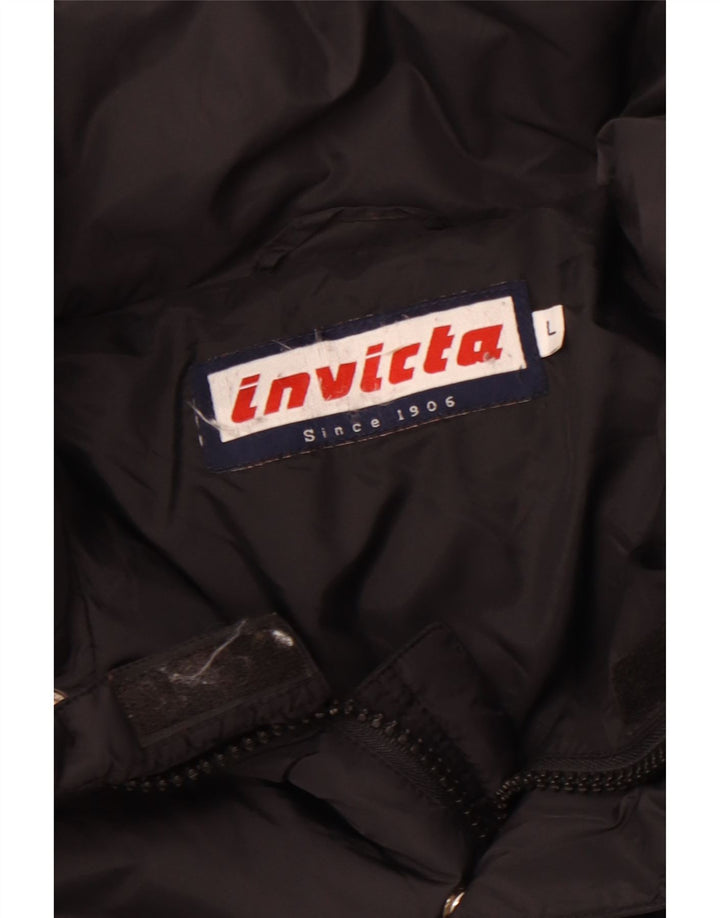 Jaqueta masculina acolchoada com capuz INVICTA UK 40 grande poliamida preta