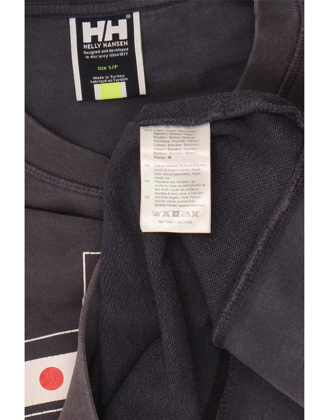 HELLY HANSEN Suéter gráfico masculino pequeno algodão cinza