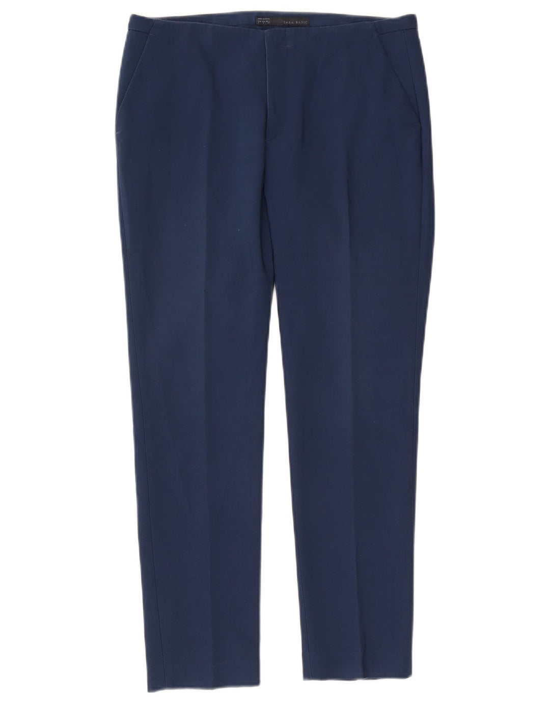 Zara Calça Chino Feminina Slim Grande W30 L27 Azul