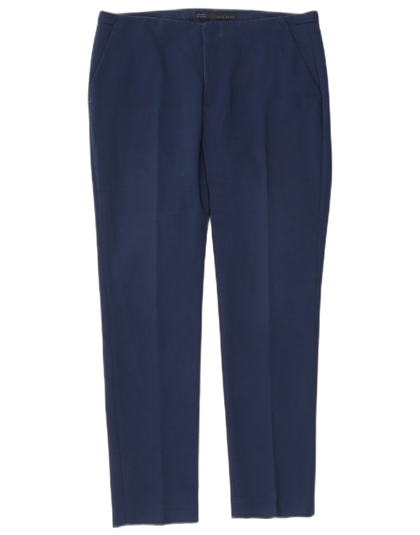 Zara Calça Chino Feminina Slim Grande W30 L27 Azul