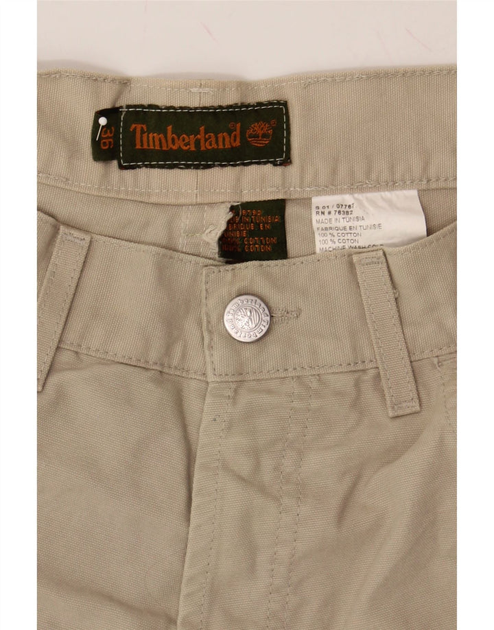 TIMBERLAND Mens Straight Casual Trousers W36 L29 Beige Cotton Vintage Timberland and Second-Hand Timberland from Messina Hembry 