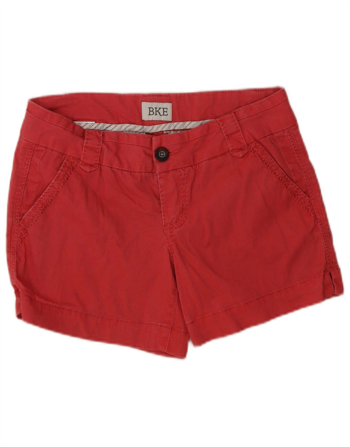 Shorts casuais femininos BKE W26 pequeno algodão vermelho