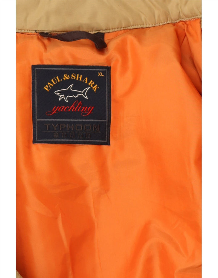 Jaqueta utilitária masculina Paul & Shark UK 42 XL poliéster bege