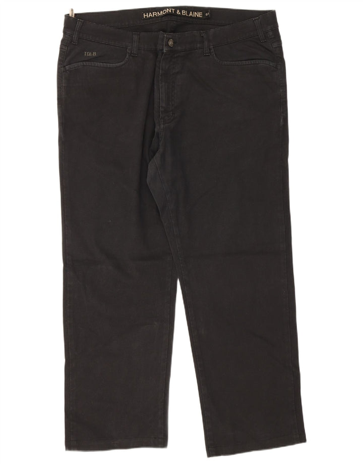 Calça jeans masculina Harmont & Blaine W42 L27 algodão preto
