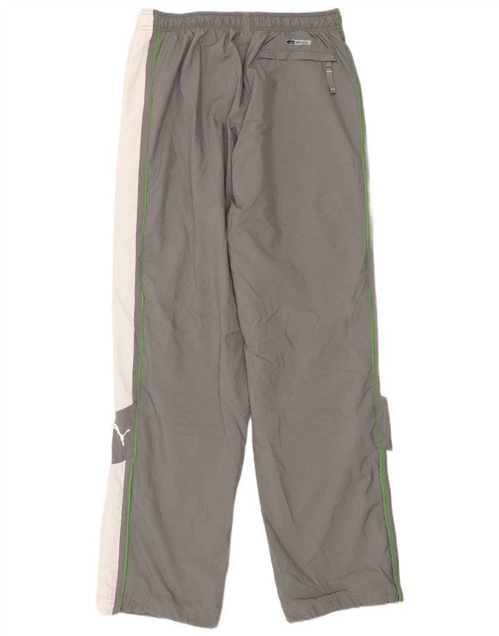 Calça de treino masculina Puma cinza médio colorblock poliéster