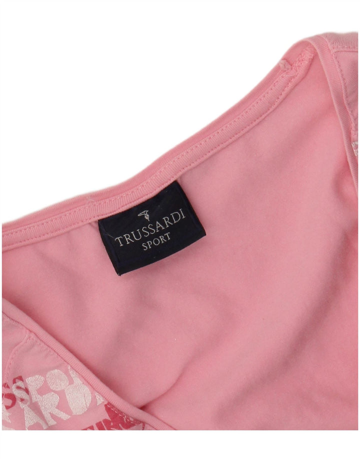 Camiseta gráfica TRUSSARDI para meninas 11-12 anos grande rosa