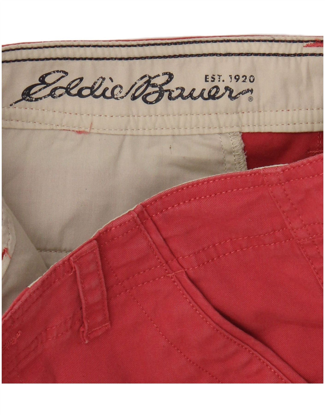 EDDIE BAUER Shorts Chino feminino US 2 XS W28 algodão rosa