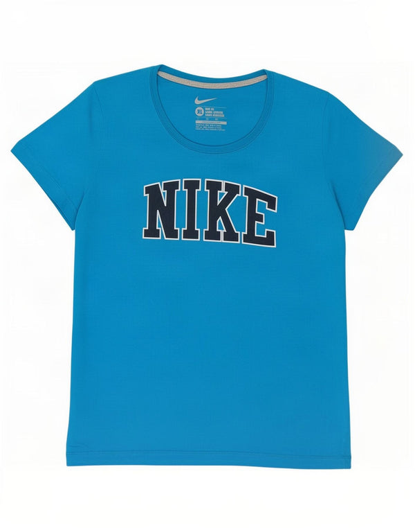 Camiseta Nike Feminina Slim Fit Graphic Top UK 18 XL Azul Algodão